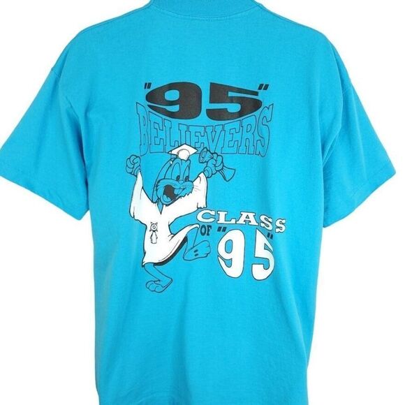 Class Of 1995 T Shirt Vintage 90s Bugs Bunny Believers Made In USA Mens Size XL - Picture 1 of 7